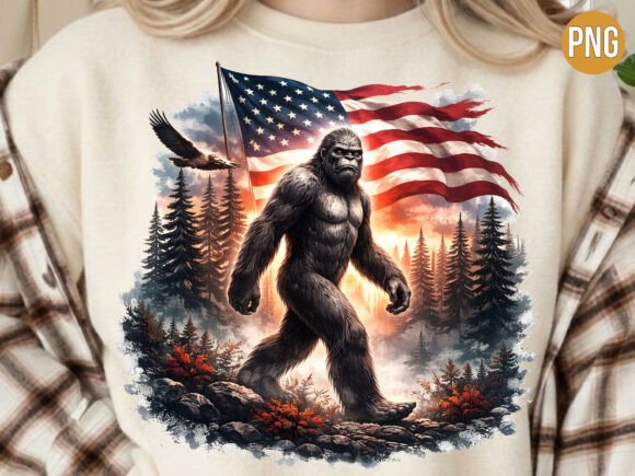 Bigfoot American Flag Sasquatch PNG Guide