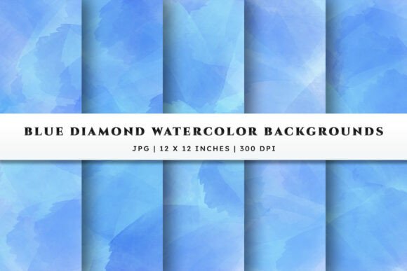 Blue Diamond Watercolor Backgrounds