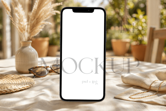Coastal Smartphone Screen Mockup Guide