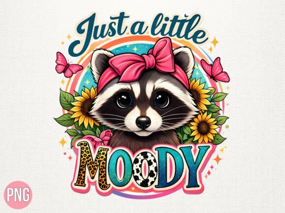 Cute Moody Raccoon PNG for Creators