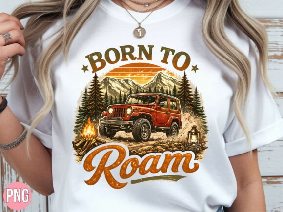 Elevate Your Creative Projects with a Vintage Offroad Adventure Scene PNG