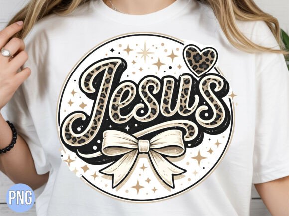 Elevating Faith-Based Design with the Jesus Leopard Bow Religious Faith PNG