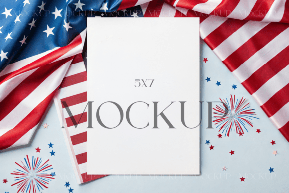 Elevating Independence Day Designs with a 4th of July Invitation Mockup