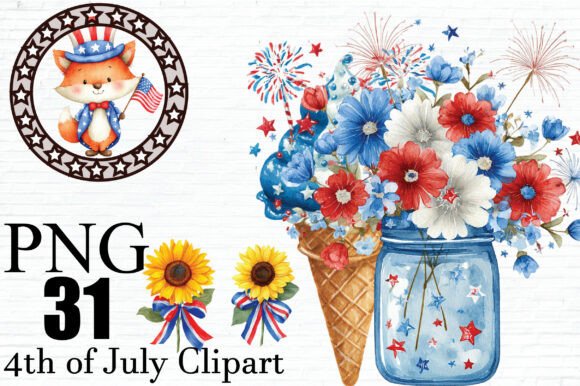 Elevating Independence Day Designs with Premium 4th of July Patriotic Clipart PNG Assets