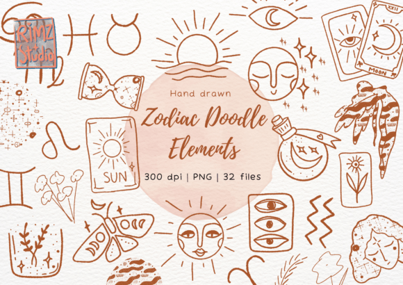 Evaluating the Zodiac Doodle Elements Hand Drawn Set for Creative Projects