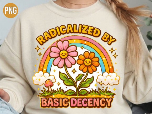 Radicalized by Basic Decency: Premium PNG Design