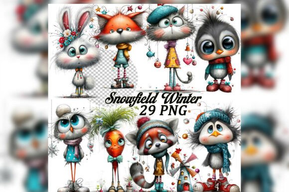 Snowfield Winter Clipart Set Guide
