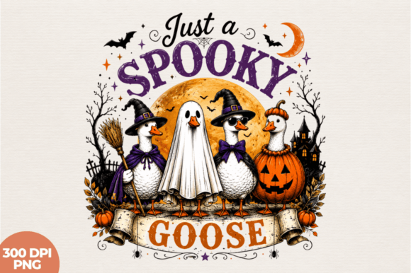 Strategic Branding with the Just a Spooky Goose Funny Halloween Png