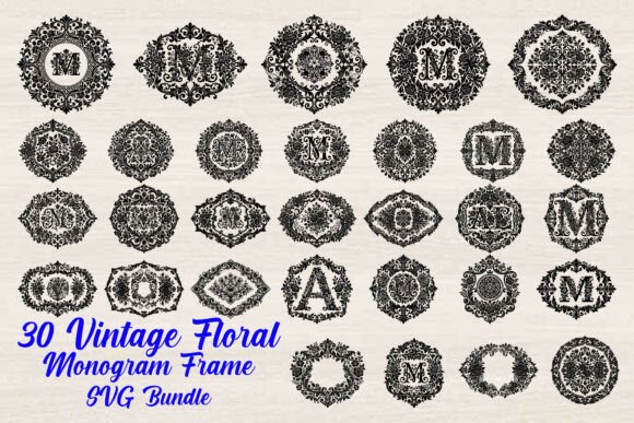 Strategic Design Assets: Leveraging the Vintage Floral Monogram Frame SVG Bundle for Brand Consistency