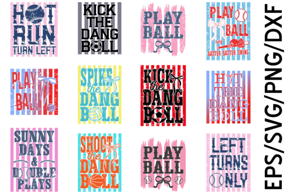 Stripes Baseball Softball MAMA Bundle