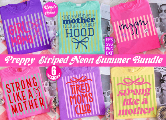 Stripes Mother’s Day PNG Bundle and Mam PNG: A Creative Resource for Modern Designers