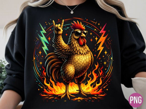 Unleashing Creative Potential with Cool Rock Rooster Flames Glasses PNG